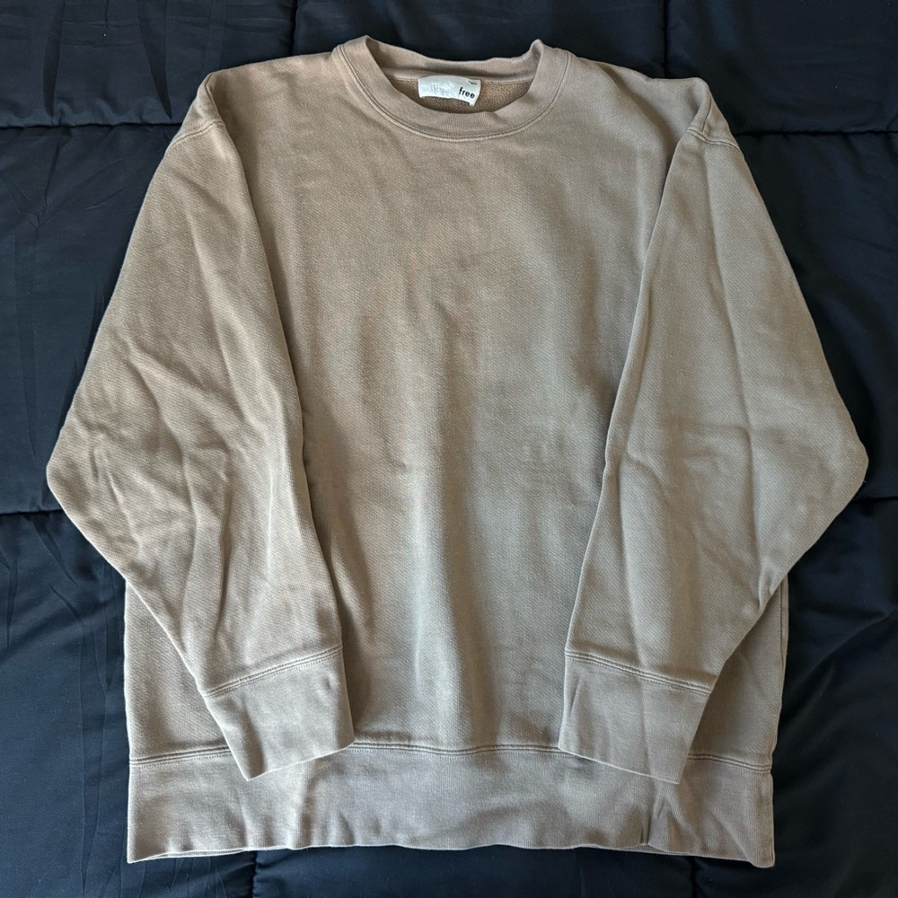 wilfred free camel tan crewneck sweater